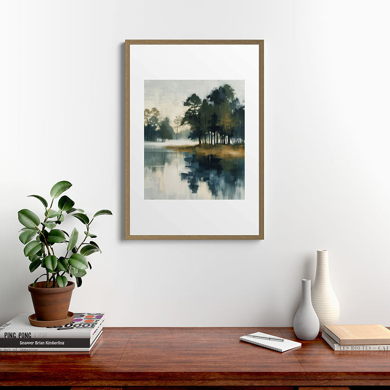 Country Lake II Framed Art Print Gallery Image 13