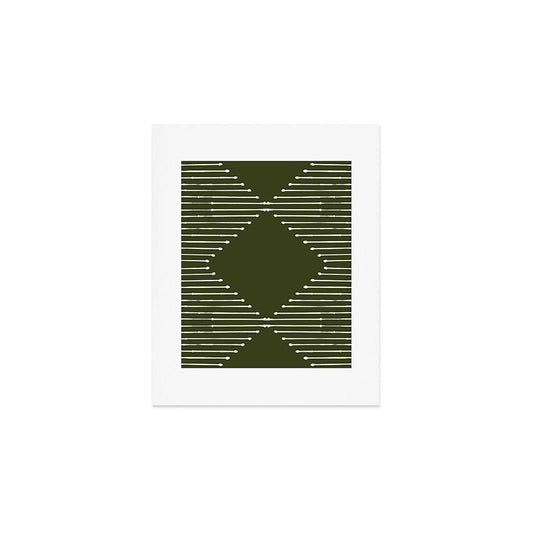 Geo (Olive Green) Art Print Gallery Image 1