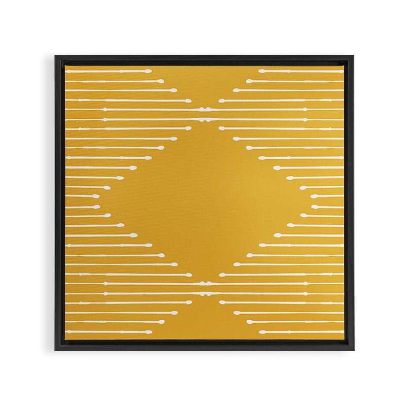 Geo (Yellow) Framed Canvas Print Gallery Image 3