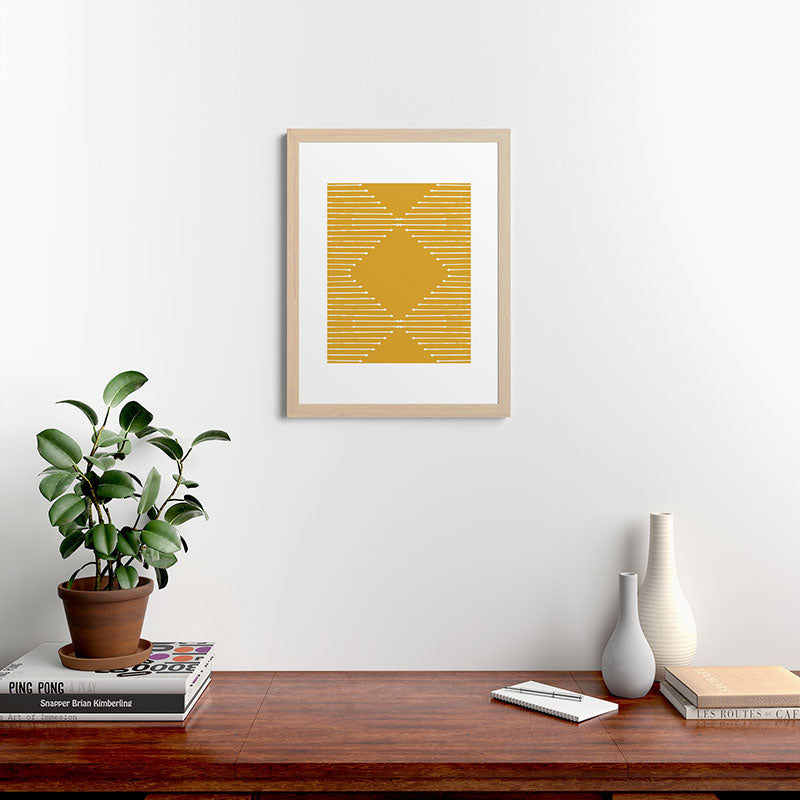 Geo (Yellow) Framed Art Print Gallery Image 27