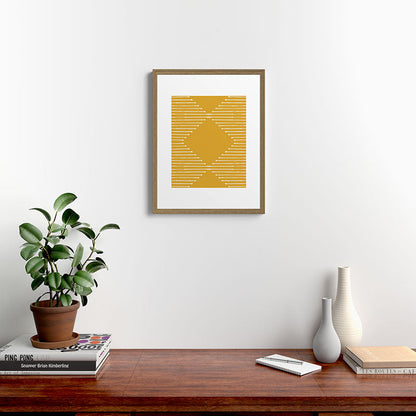 Geo (Yellow) Framed Art Print Gallery Image 7