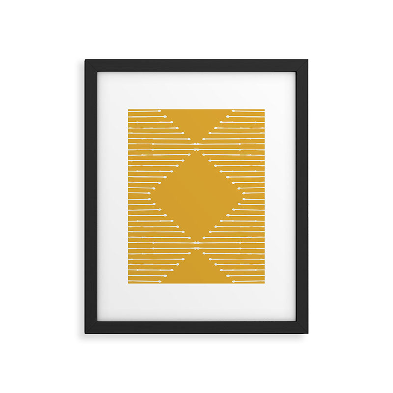 Geo (Yellow) Framed Art Print Gallery Image 4
