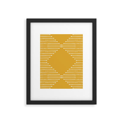 Geo (Yellow) Framed Art Print Gallery Image 1