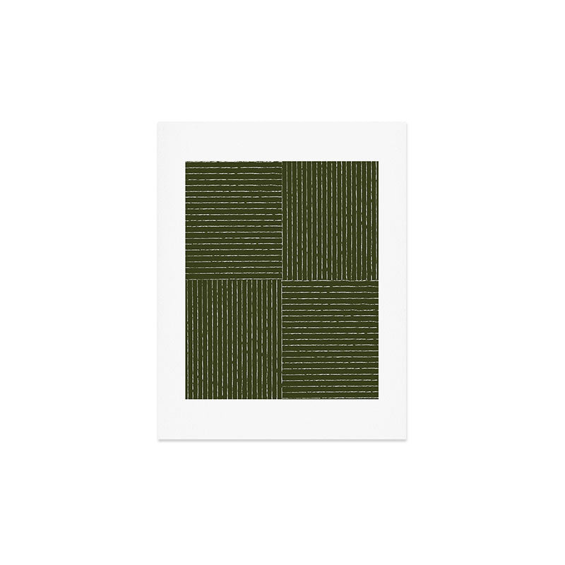 Lines III (Olive Green) Art Print Gallery Image 2