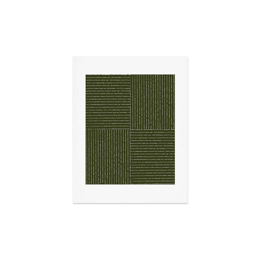 Lines III (Olive Green) Art Print Gallery Image 2