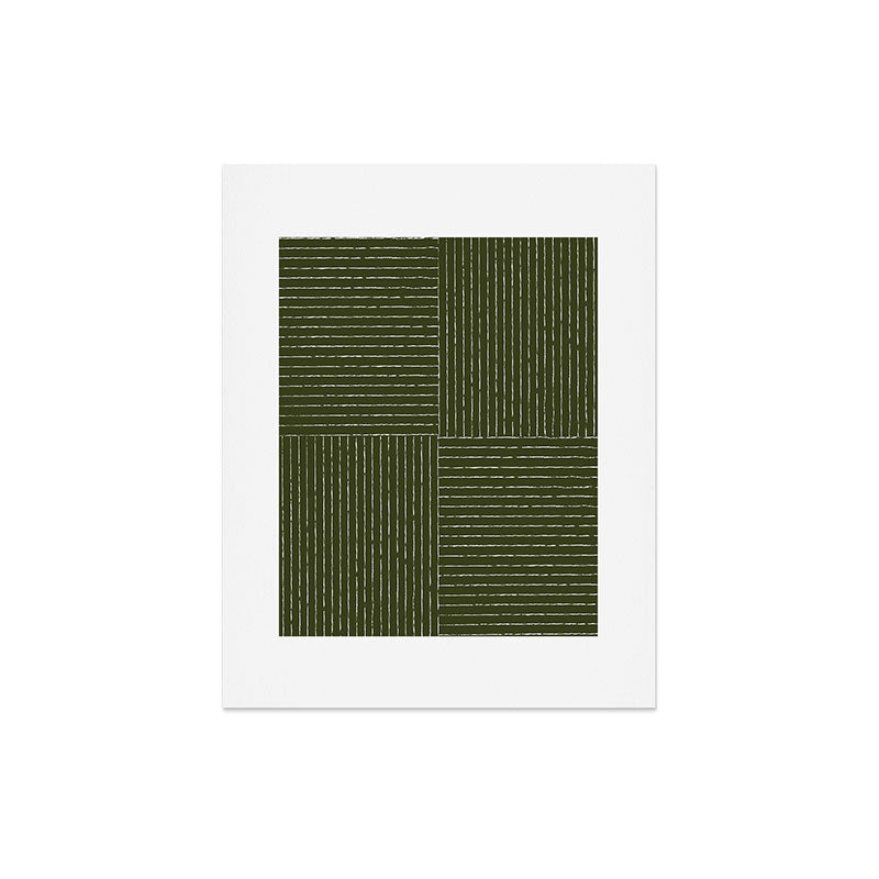 Lines III (Olive Green) Art Print Gallery Image 3