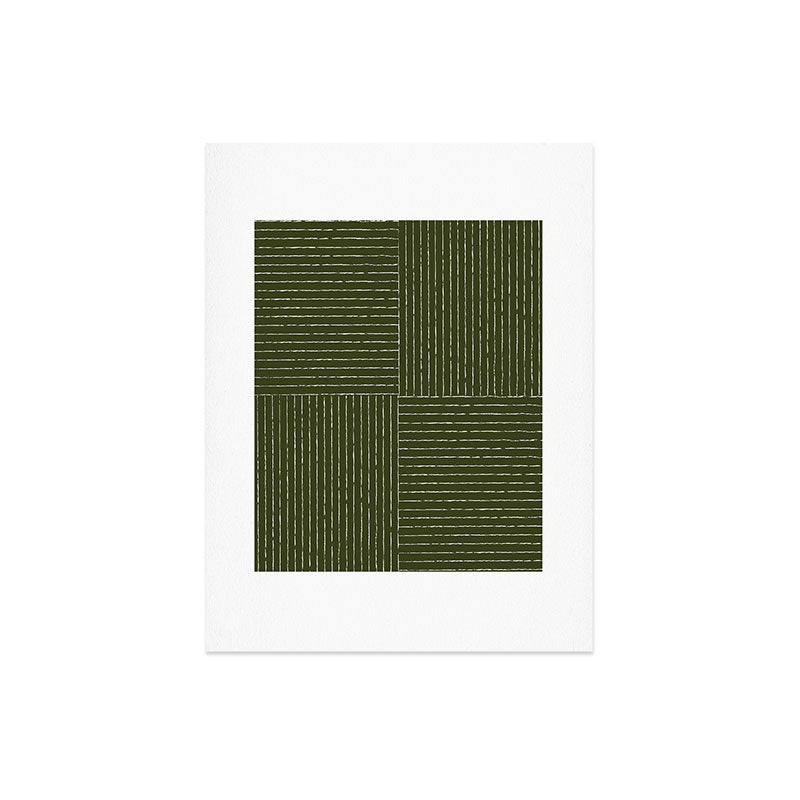 Lines III (Olive Green) Art Print Gallery Image 4