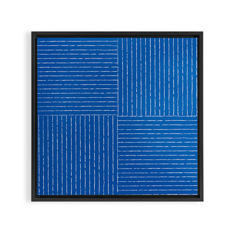 Lines III (Sapphire Blue) Framed Canvas Print Gallery Image 1