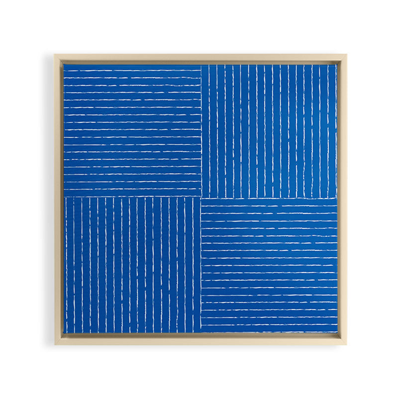 Lines III (Sapphire Blue) Framed Canvas Print Gallery Image 7