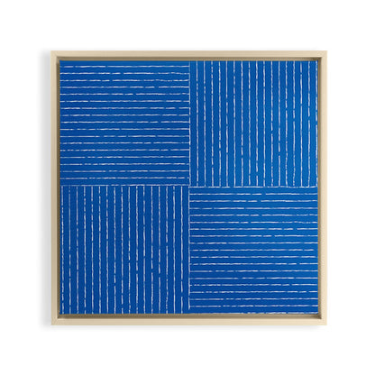 Lines III (Sapphire Blue) Framed Canvas Print Gallery Image 7