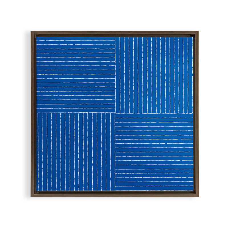 Lines III (Sapphire Blue) Framed Canvas Print Gallery Image 4