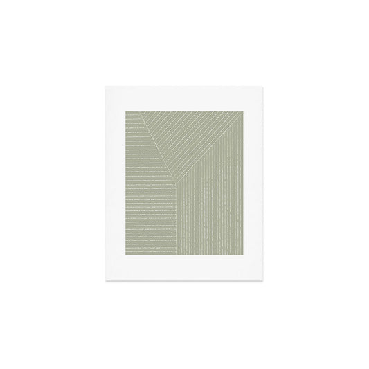 Lines (Linen Sage) Art Print Gallery Image 1