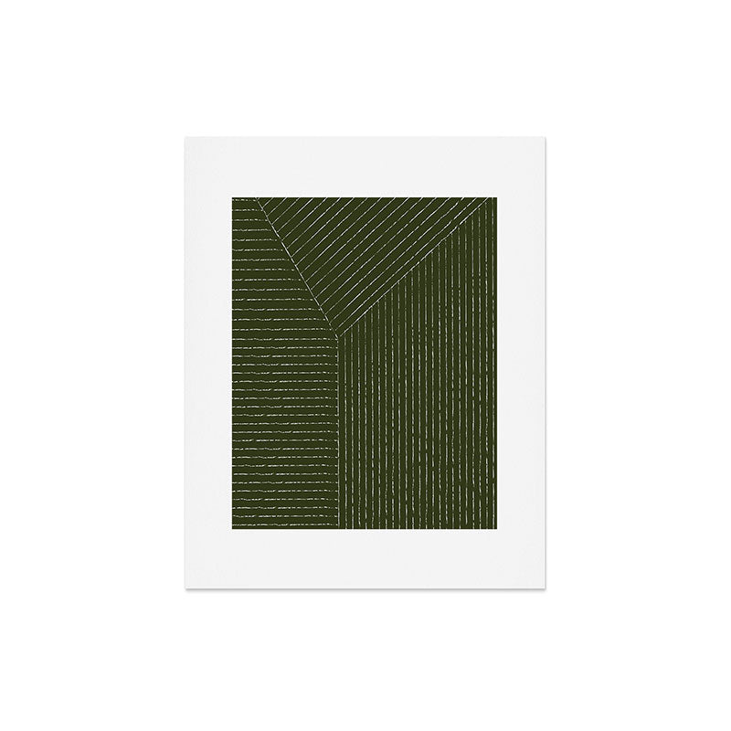 Lines (Olive Green) Art Print Gallery Image 3