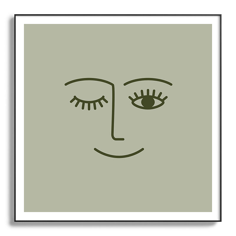 Wink (Green) Framed Art Print Gallery Image 35