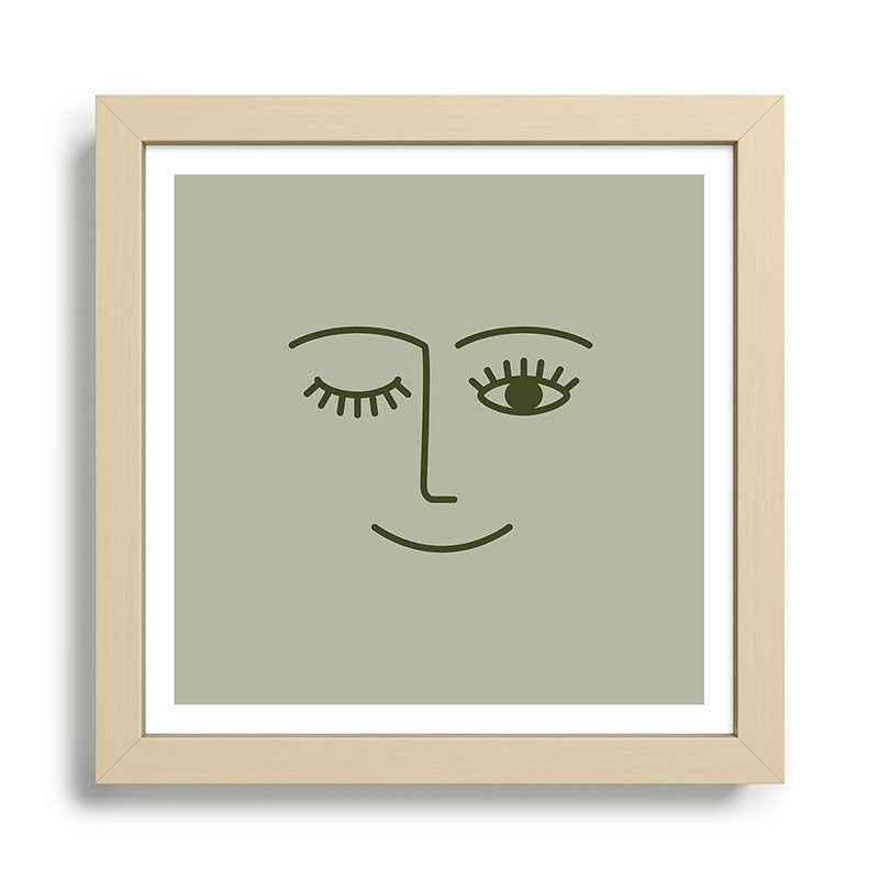 Wink (Green) Framed Art Print Gallery Image 7