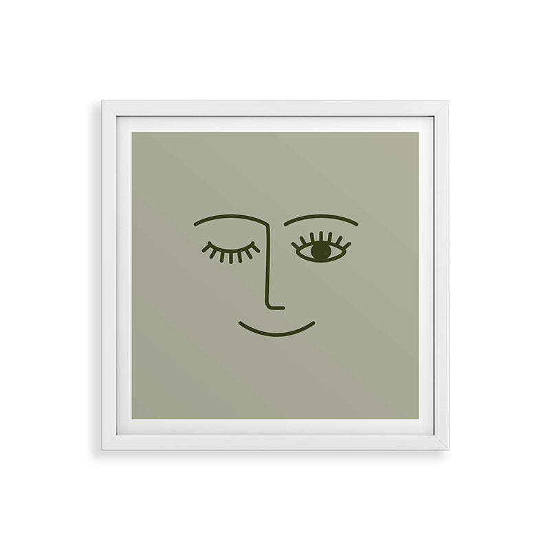 Wink (Green) Framed Art Print Gallery Image 11