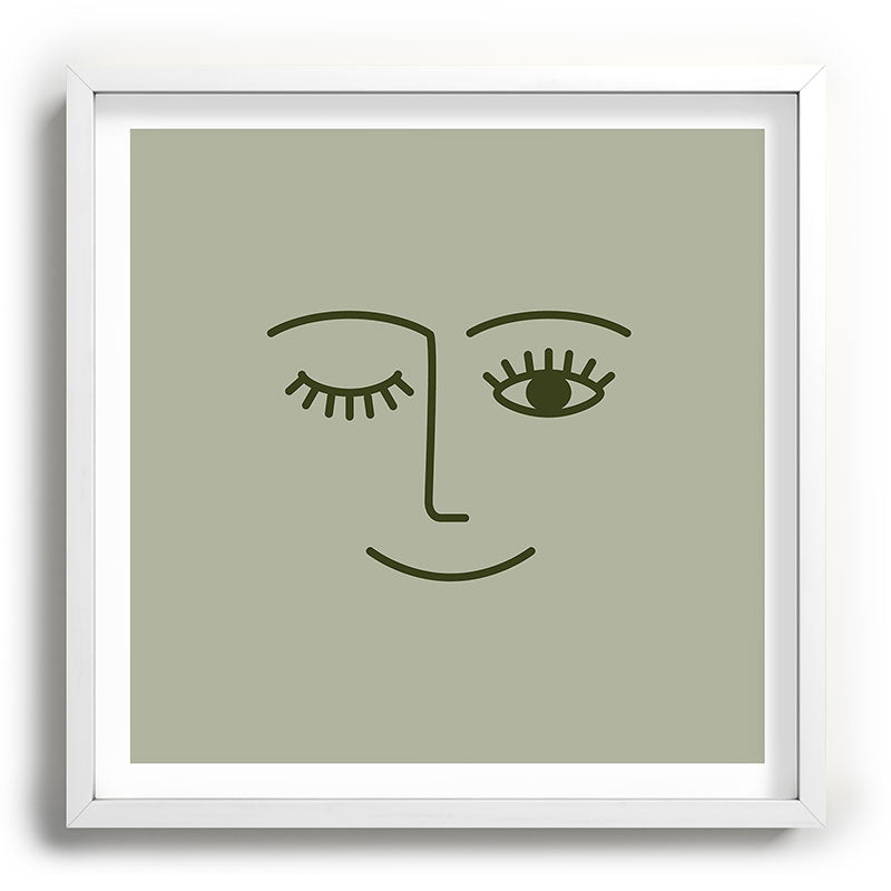 Wink (Green) Framed Art Print Gallery Image 32