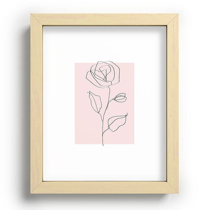 Botanical Line Art, Line Rose, Pink Wall Art, Minimalist Modern Art by Synplus Framed Art Print Gallery Image 70