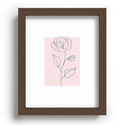 Botanical Line Art, Line Rose, Pink Wall Art, Minimalist Modern Art by Synplus Framed Art Print Gallery Image 64