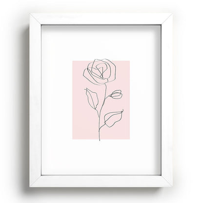 Botanical Line Art, Line Rose, Pink Wall Art, Minimalist Modern Art by Synplus Framed Art Print Gallery Image 76