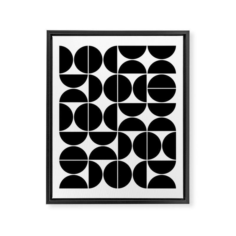 Mid Century Modern Geometric 04 Black Framed Canvas Print Gallery Image 1