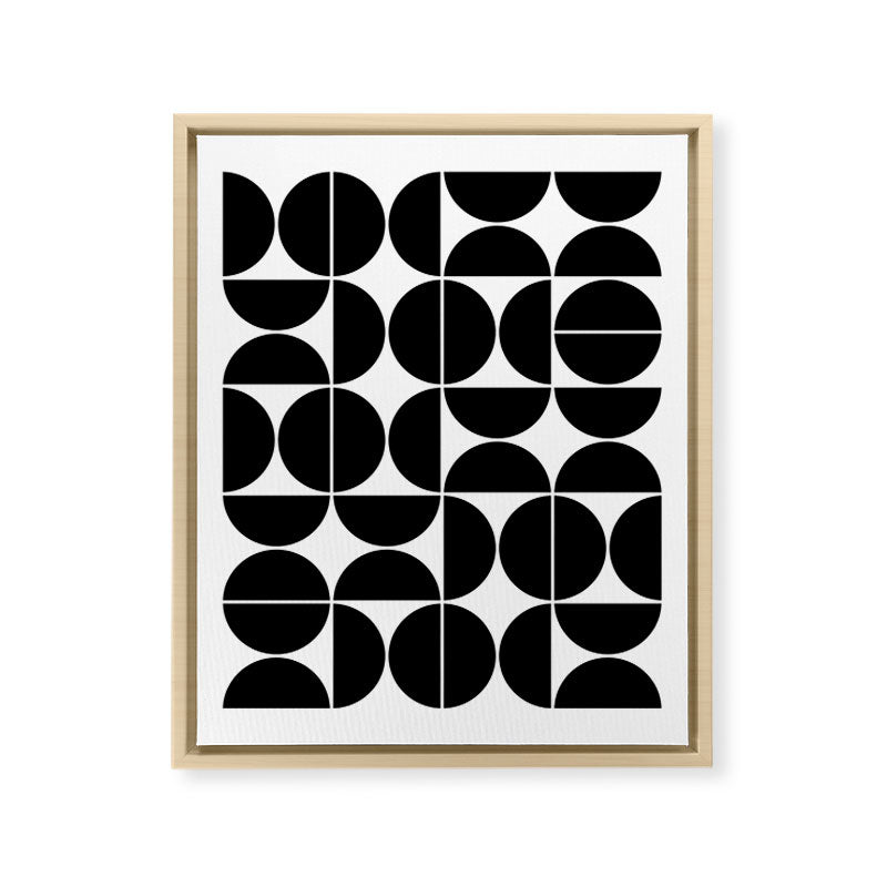 Mid Century Modern Geometric 04 Black Framed Canvas Print Gallery Image 13
