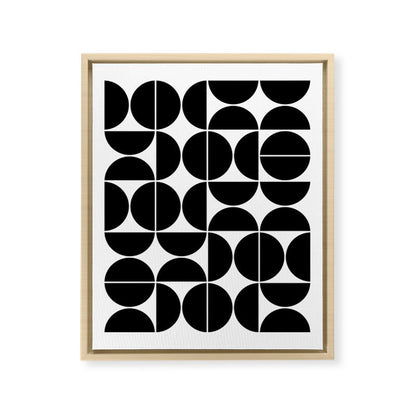 Mid Century Modern Geometric 04 Black Framed Canvas Print Gallery Image 14