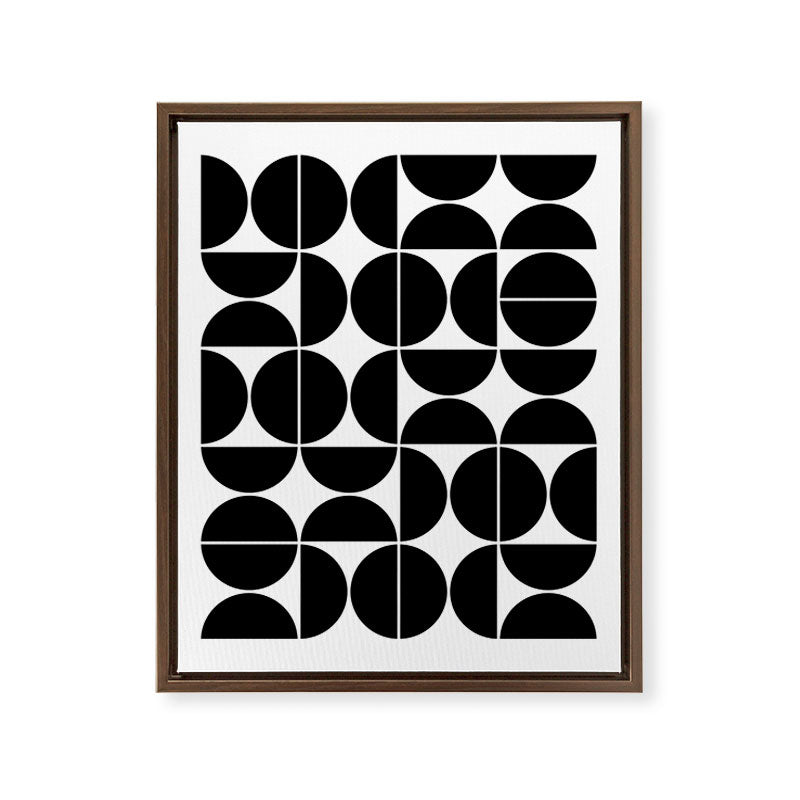 Mid Century Modern Geometric 04 Black Framed Canvas Print Gallery Image 7