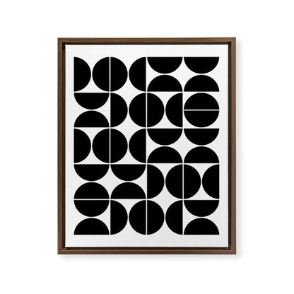 Mid Century Modern Geometric 04 Black Framed Canvas Print Gallery Image 8