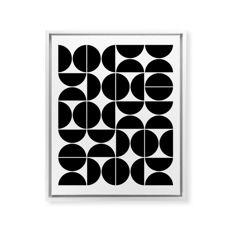 Mid Century Modern Geometric 04 Black Framed Canvas Print Gallery Image 20