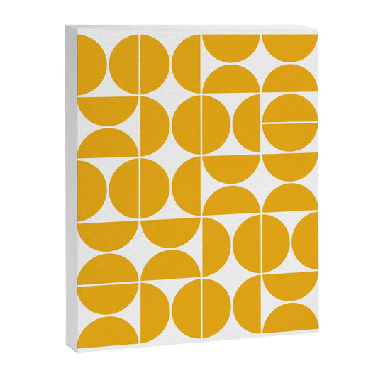 Mid Century Modern Geometric 04 Yellow Canvas Print Gallery Image 1