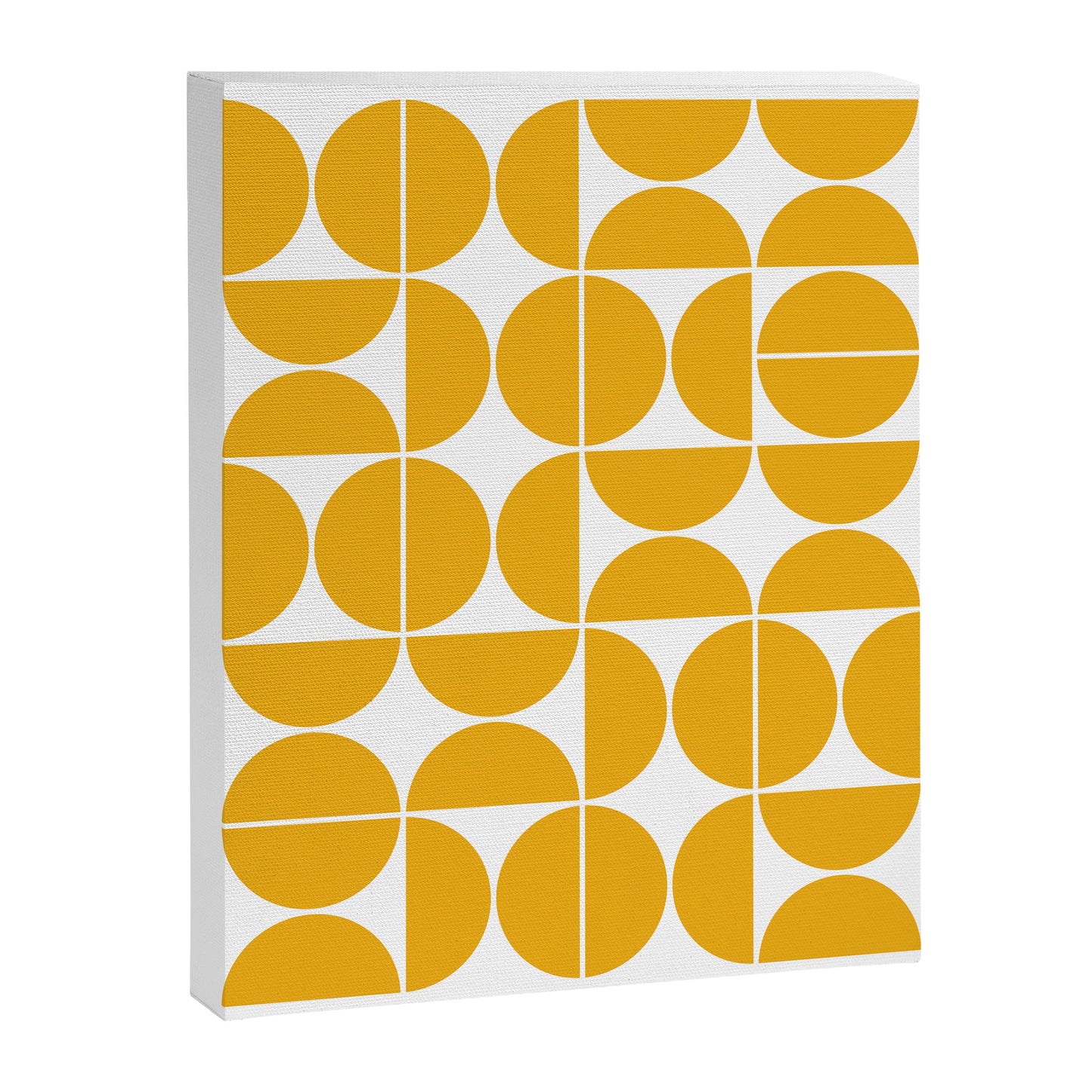Mid Century Modern Geometric 04 Yellow Canvas Print Gallery Image 6