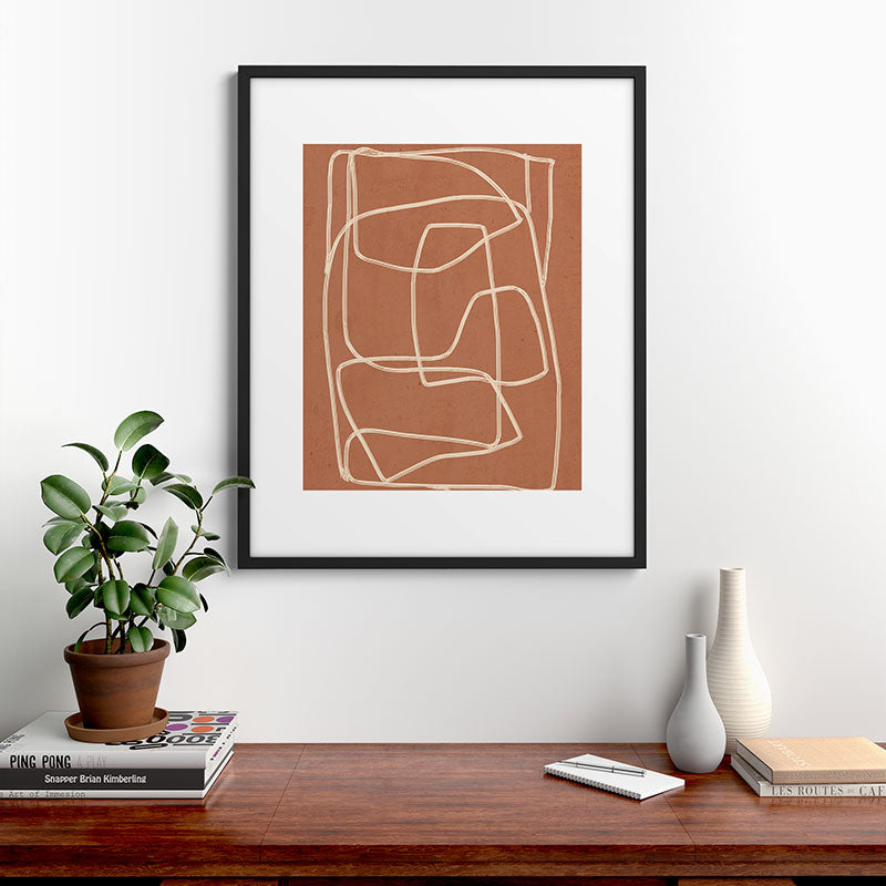 Abstract line art 22 Framed Art Print Gallery Image 7