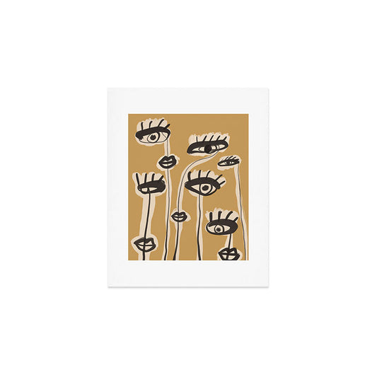 Abstract line art eyes 11 Art Print Gallery Image 1
