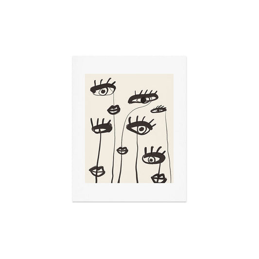 Abstract line art eyes 2 Art Print Gallery Image 2