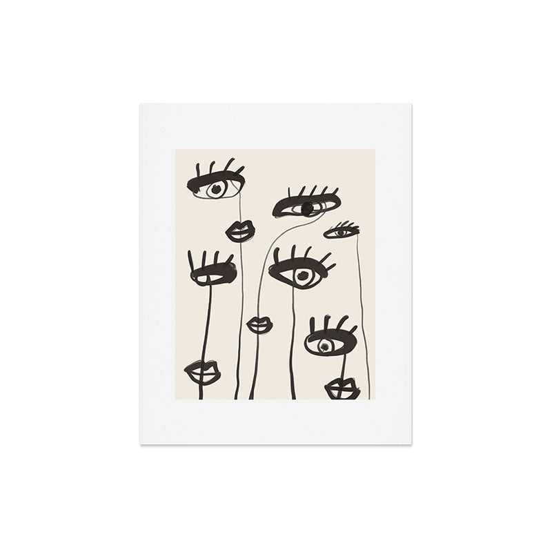 Abstract line art eyes 2 Art Print Gallery Image 4