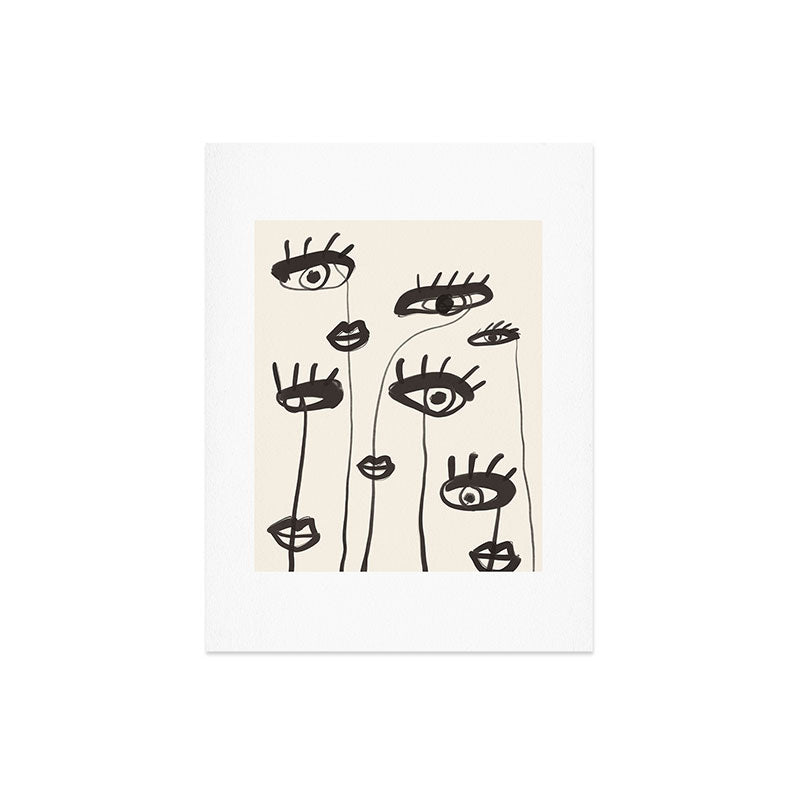 Abstract line art eyes 2 Art Print Gallery Image 6