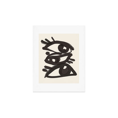 Abstract line art eyes 3 Art Print Gallery Image 3
