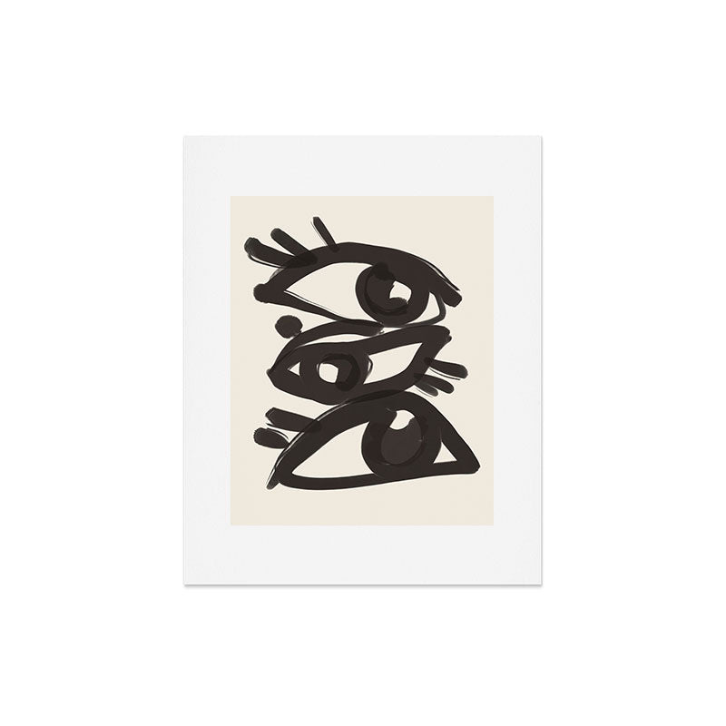 Abstract line art eyes 3 Art Print Gallery Image 4
