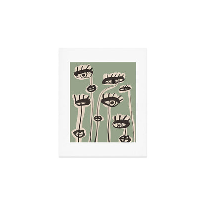 Abstract line art eyes 7 Art Print Gallery Image 1