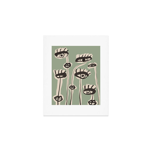 Abstract line art eyes 7 Art Print Gallery Image 1