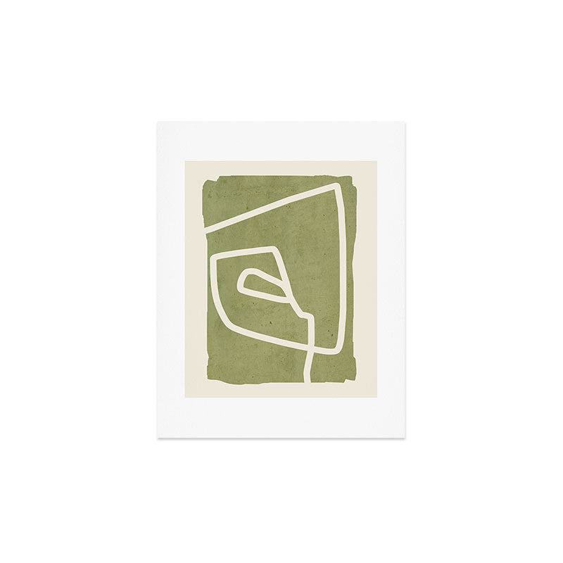 abstract minimal 57 Green Art Print Gallery Image 3