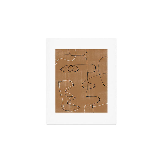 Abstract Face One Line Art Print Gallery Image 1