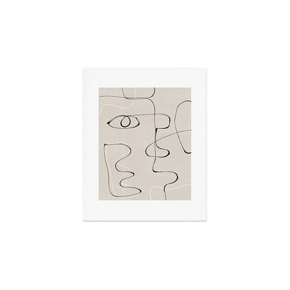 Abstract Line Face Art Art Print Gallery Image 1
