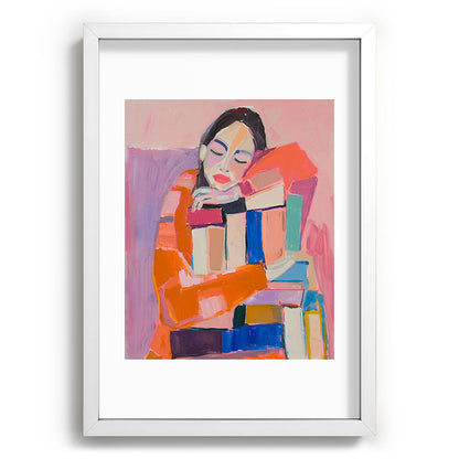 Woman Love for Books Framed Art Print Gallery Image 77
