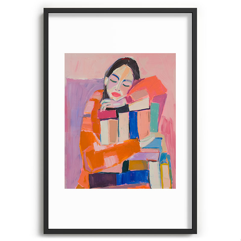 Woman Love for Books Framed Art Print Gallery Image 62