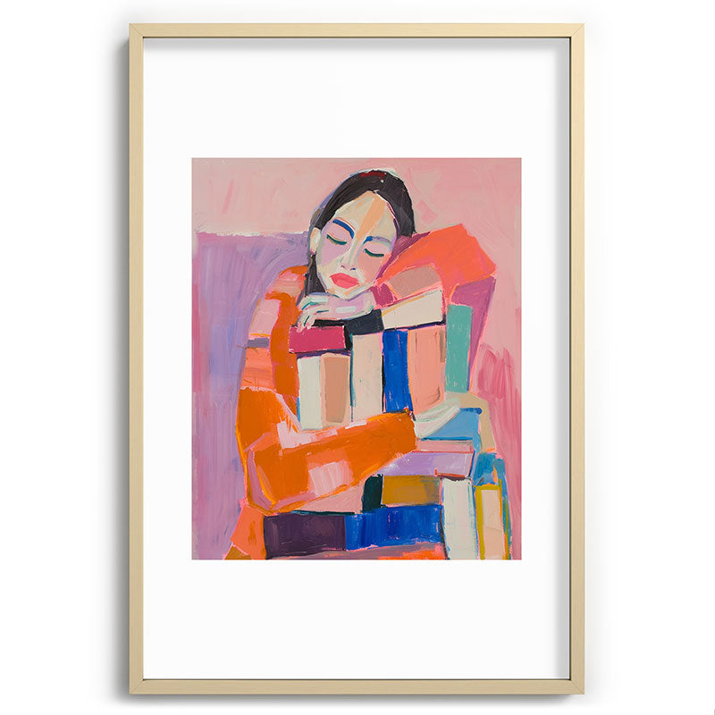 Woman Love for Books Framed Art Print Gallery Image 74