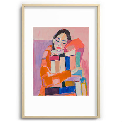 Woman Love for Books Framed Art Print Gallery Image 74