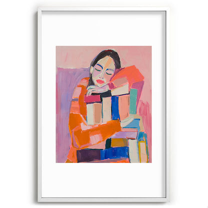 Woman Love for Books Framed Art Print Gallery Image 80