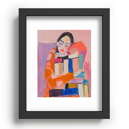 Woman Love for Books Framed Art Print Gallery Image 57